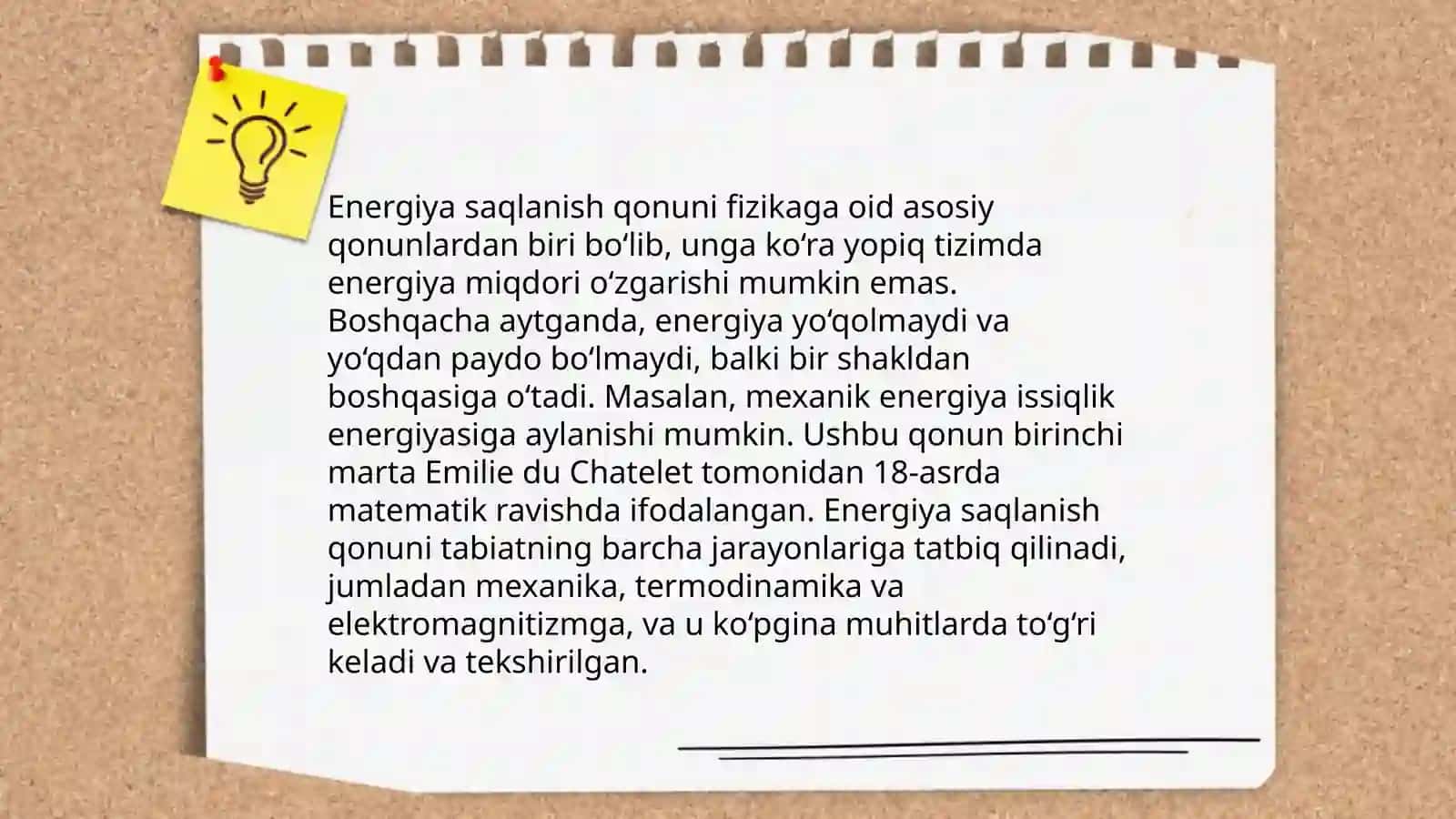 Termadinamikaning birinchi qonuni 4