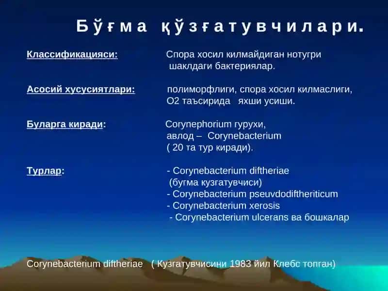 Ҳаво — томчи инфекциялари кузгатувчиларига характеристика. 4