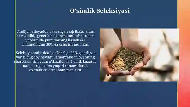 Tanlash metodlari va uruģchilik 4