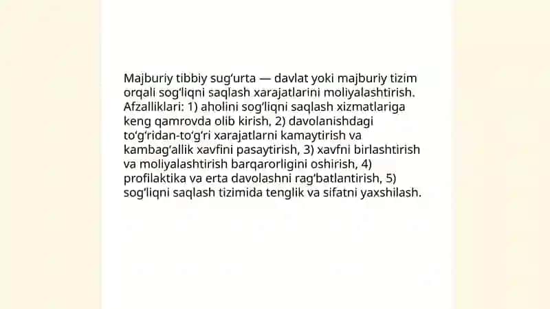 Ijtimoiy ta'minot va sog'liqni saqlash 4