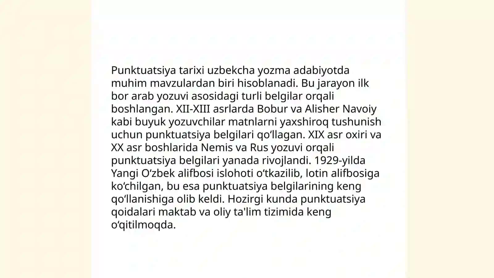 Punktuatsiya boʻlimini oʻqitish metodikasi 4