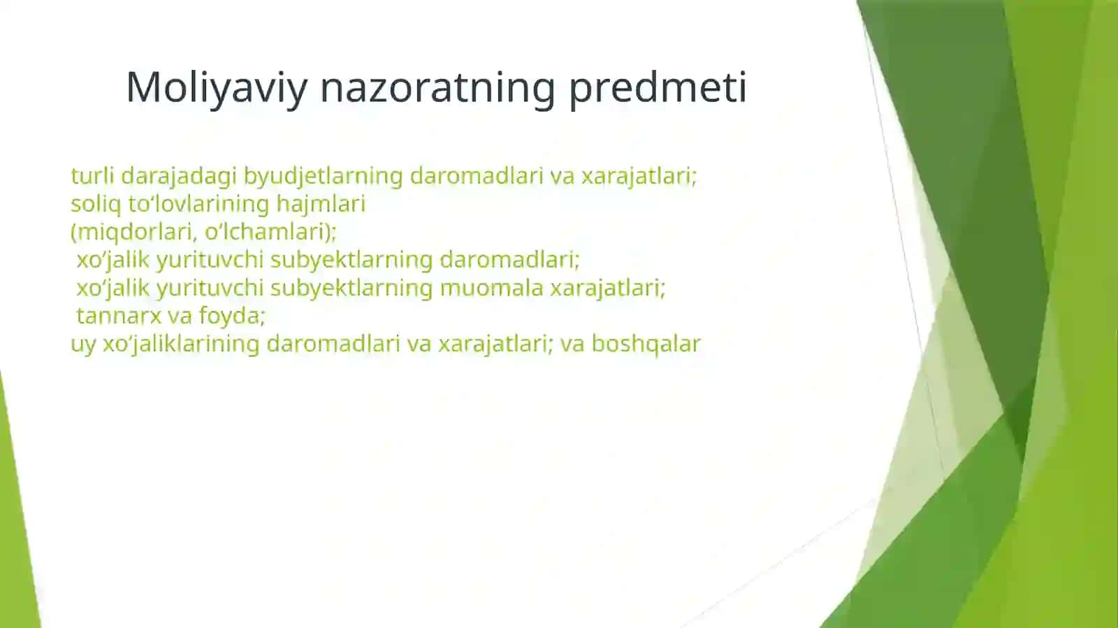 Moliyaviy nazoratning mohiyati, zarurligi va shakllari 4