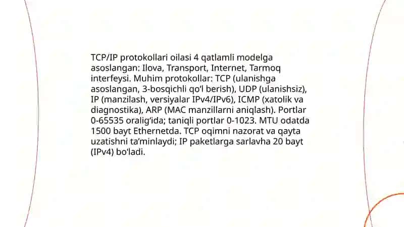Kompyuter tarmoqlari va internet texnologiyalari. Axborot xavfsizligi 4