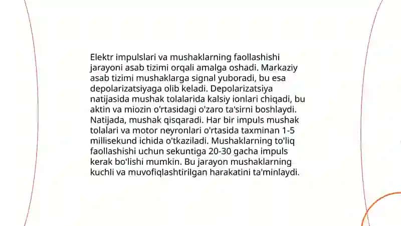 Mushaklarning faollashishi va elektr faolligi 4