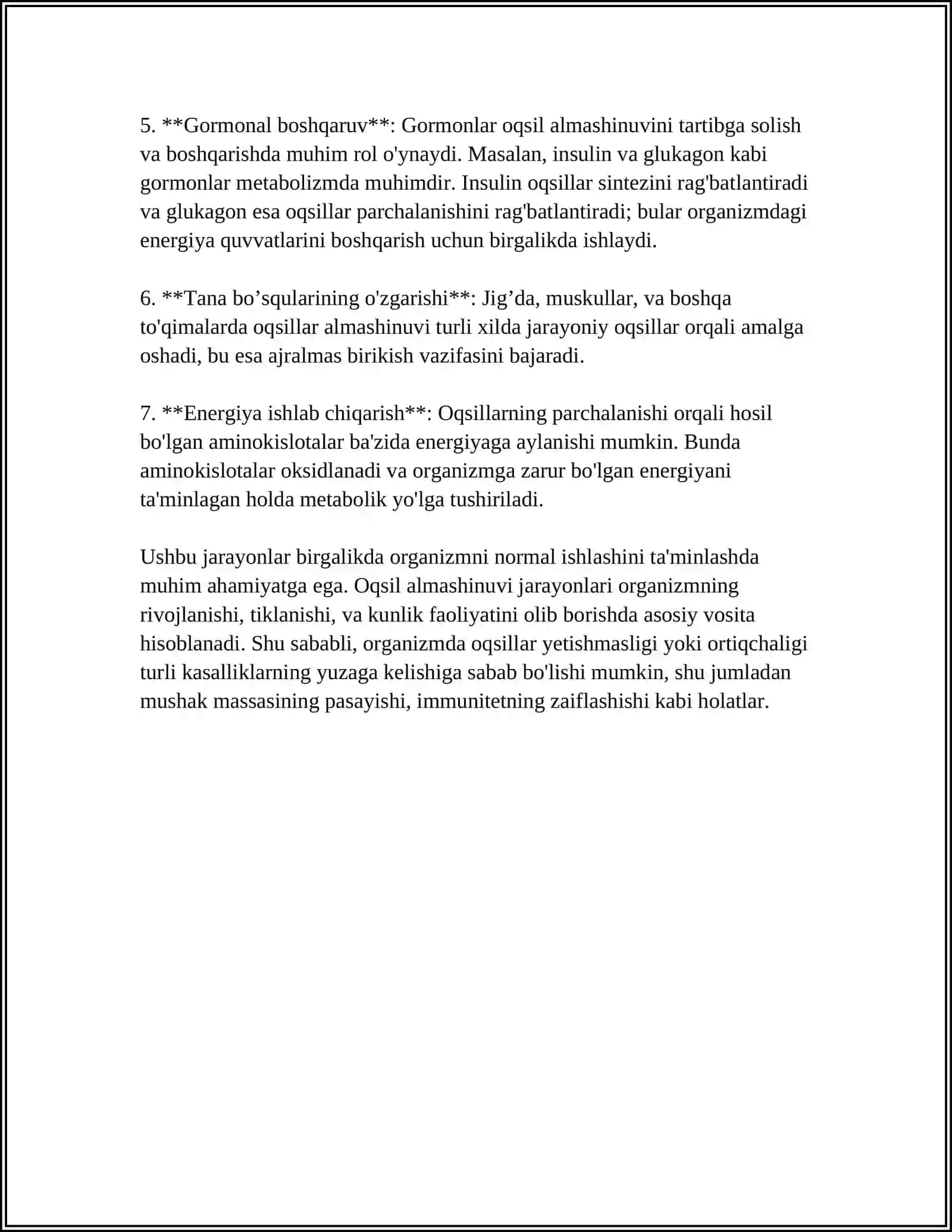Oqsillar almashinuvi 4