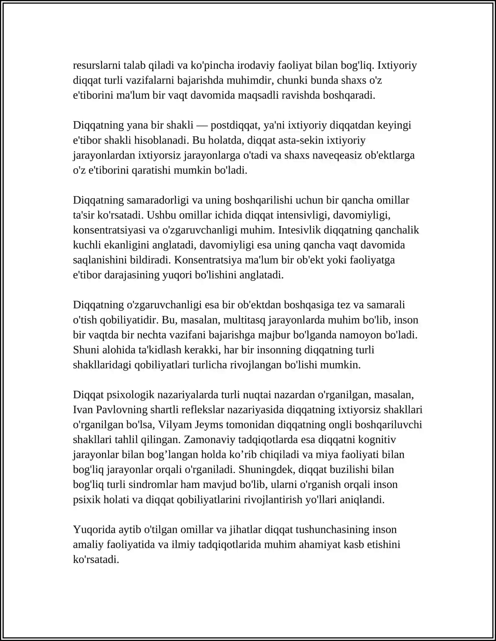 DOBRINNINING DIQQAT HAQIDAGI QARASHLARI 4
