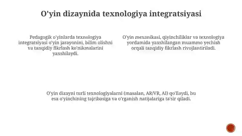 Pedagogik o'yinlar tipologiyasi 4
