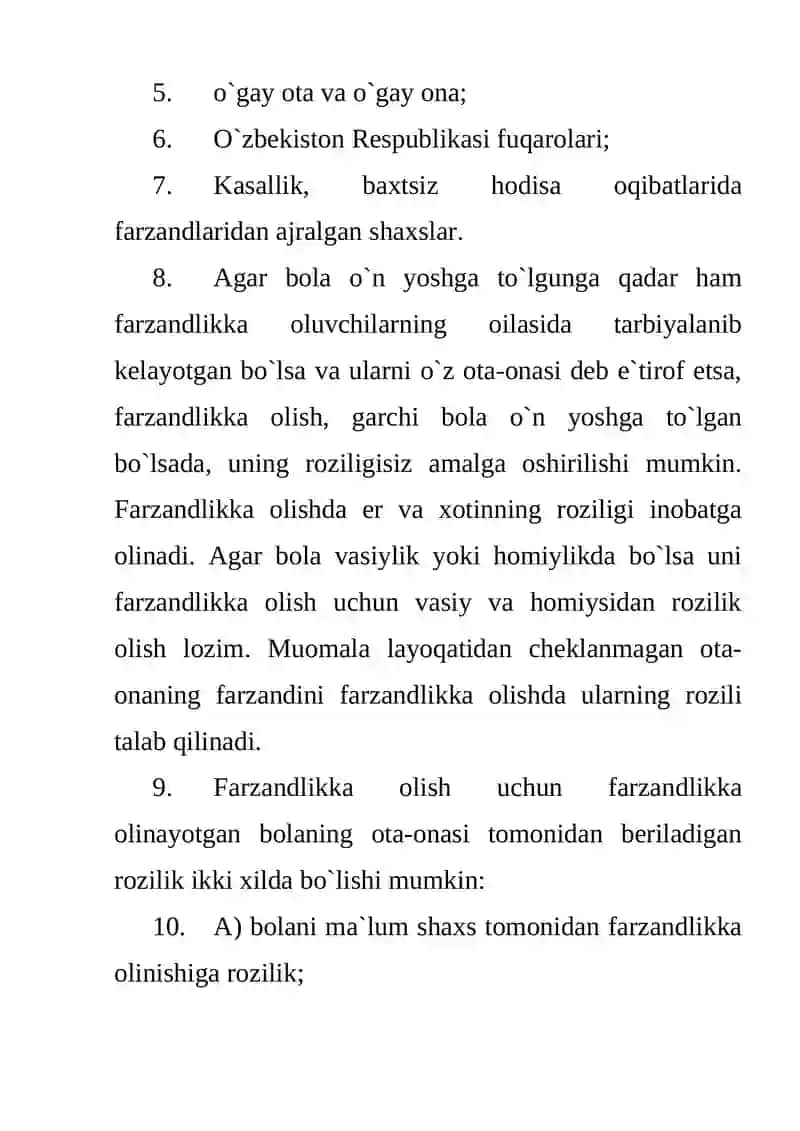 FARZANDLIKKA OLISH 4