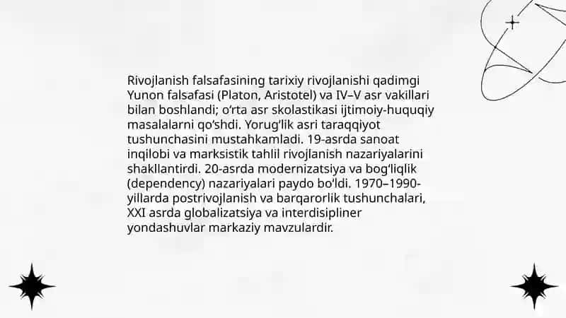 Rivojlanish falsafasi 4