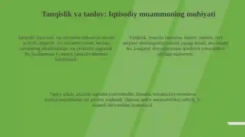 Ishlab chiqarishning imkoniyatlari va uning chegaralari 4