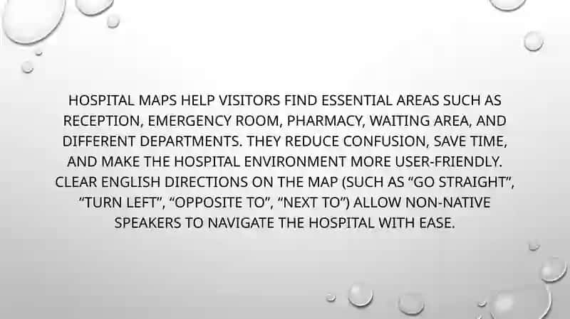 CREATE A HOSPITAL MAP WITH ENGLISH DIRECTIONS - 15 ta slaydli prezentatsiya (Mustaqil ish) 4