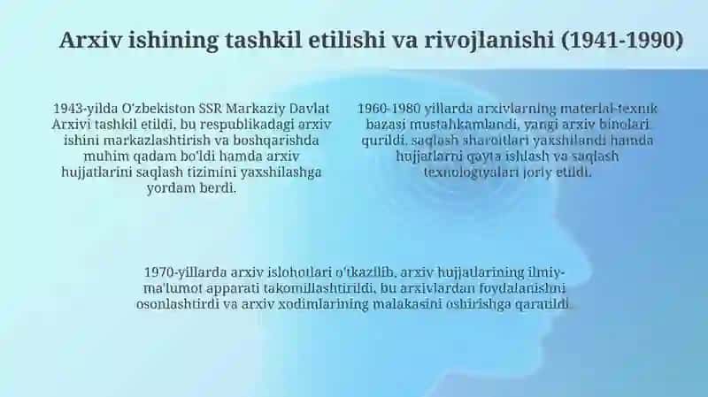 1941-1990yillarda O‘zbekistonda arxivishi 4
