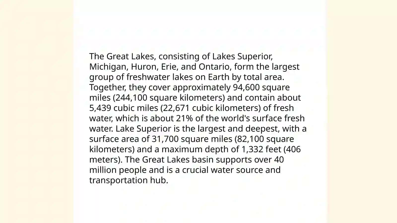 Major Lakes of the United States 4