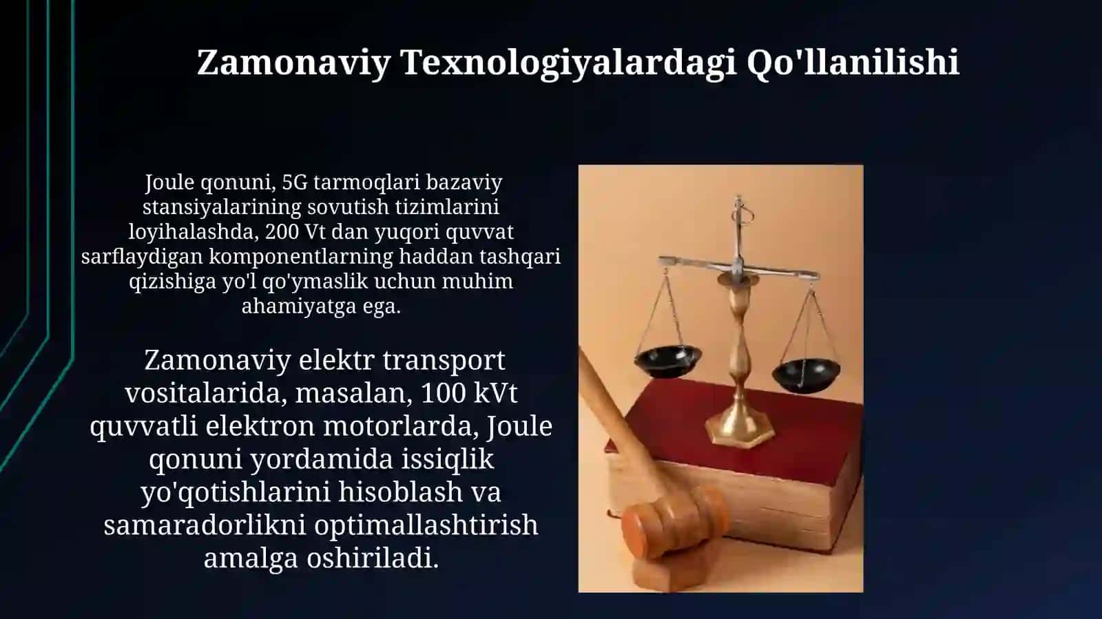 Joule Qonunining Amaliy Qo'llanilishi 4