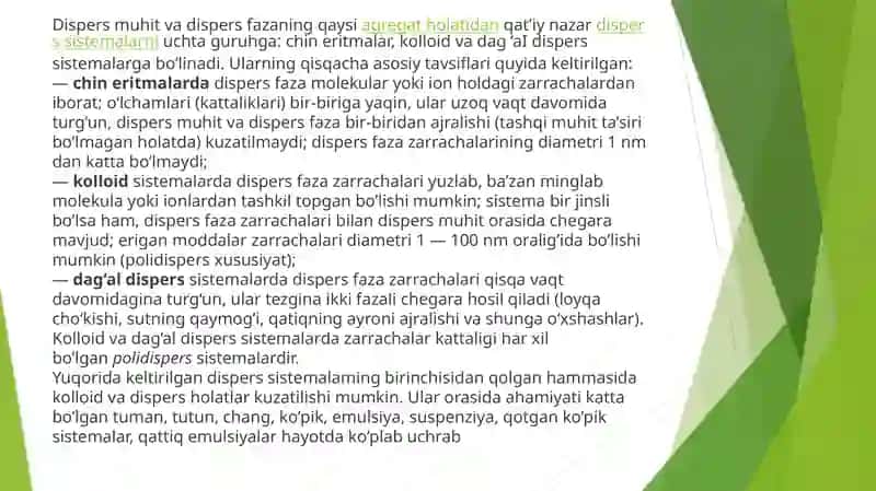 Mikrogeterogen va dag’al disperssistemalar 4