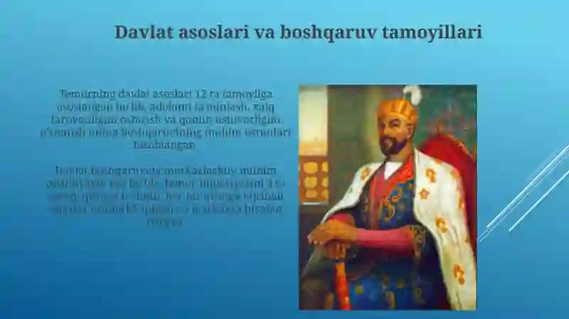 Amir Temur tuzuklarida davlat va maʼnaviyatning oʻrni 4