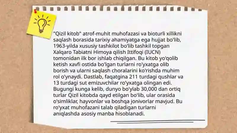 Qizil kitob va uning ahamiyati 4