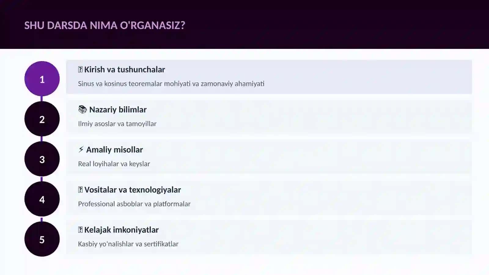 Sinus va kosinus teoremalar 4