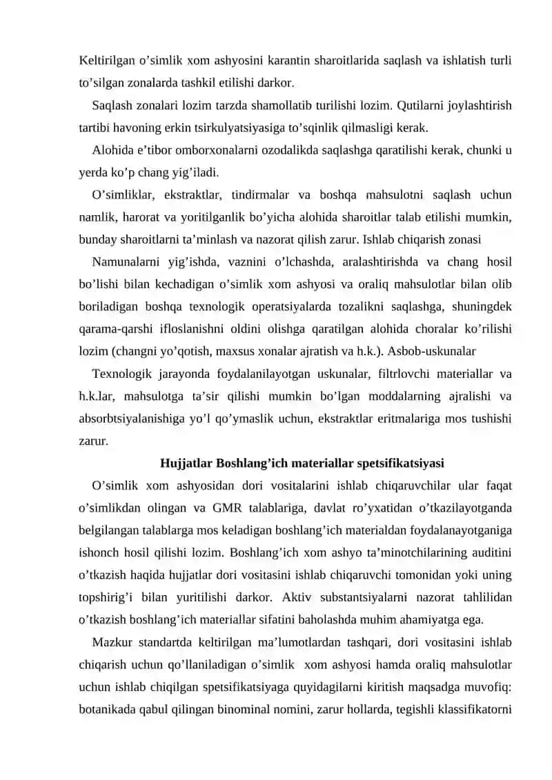 O’simlik xom ashyosidan dori vositalari 4