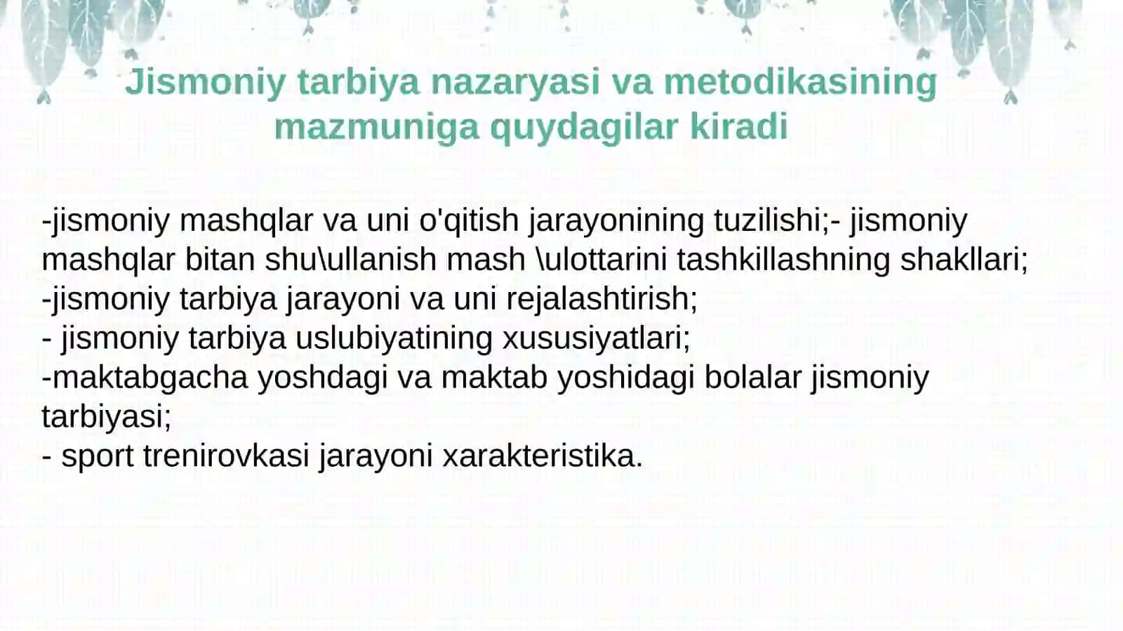 Jismoniy tarbiya 4