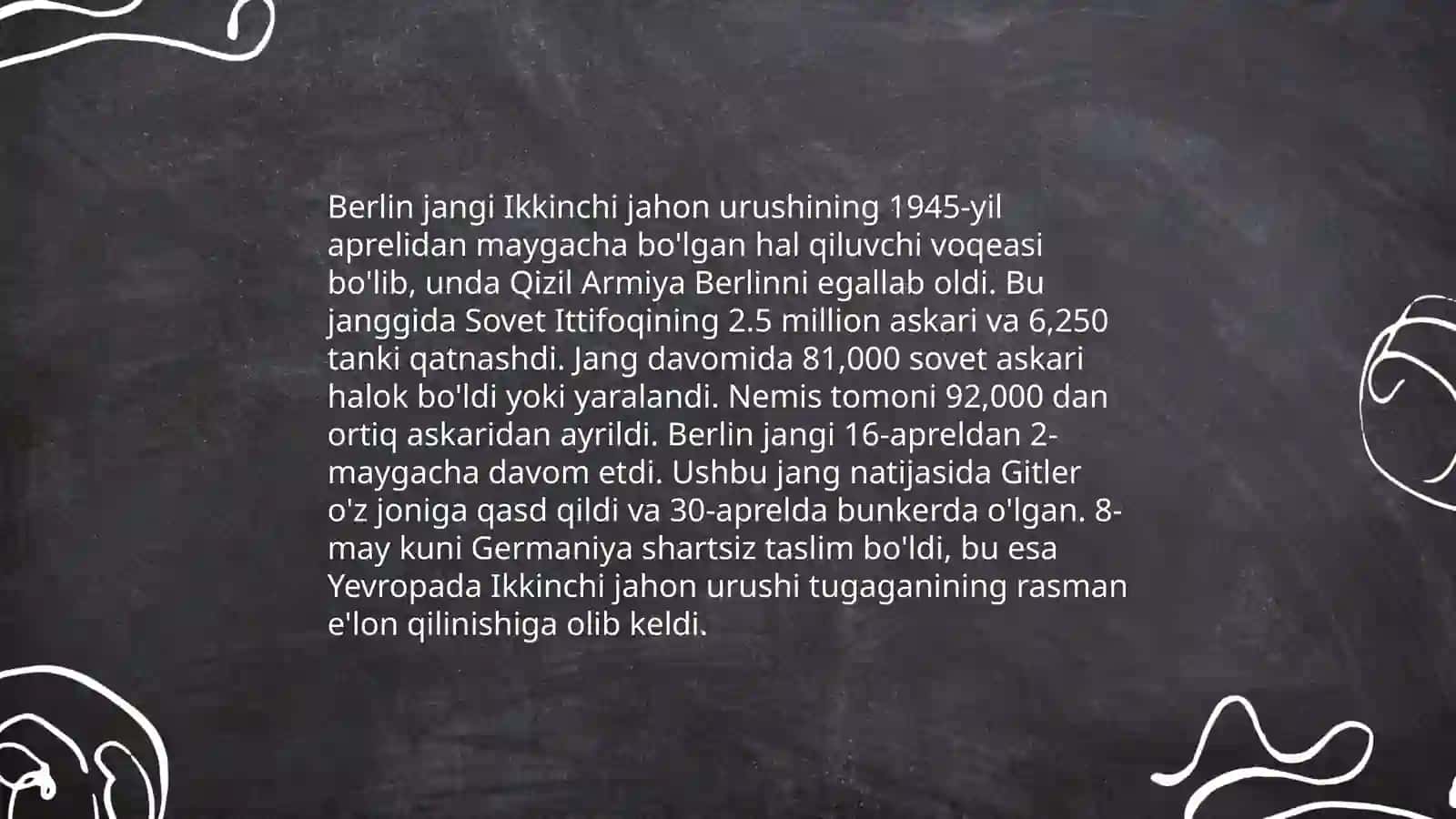 Berlin jangi va 2-jahon urushi yakuni Abdusattorov Ashurbek 4