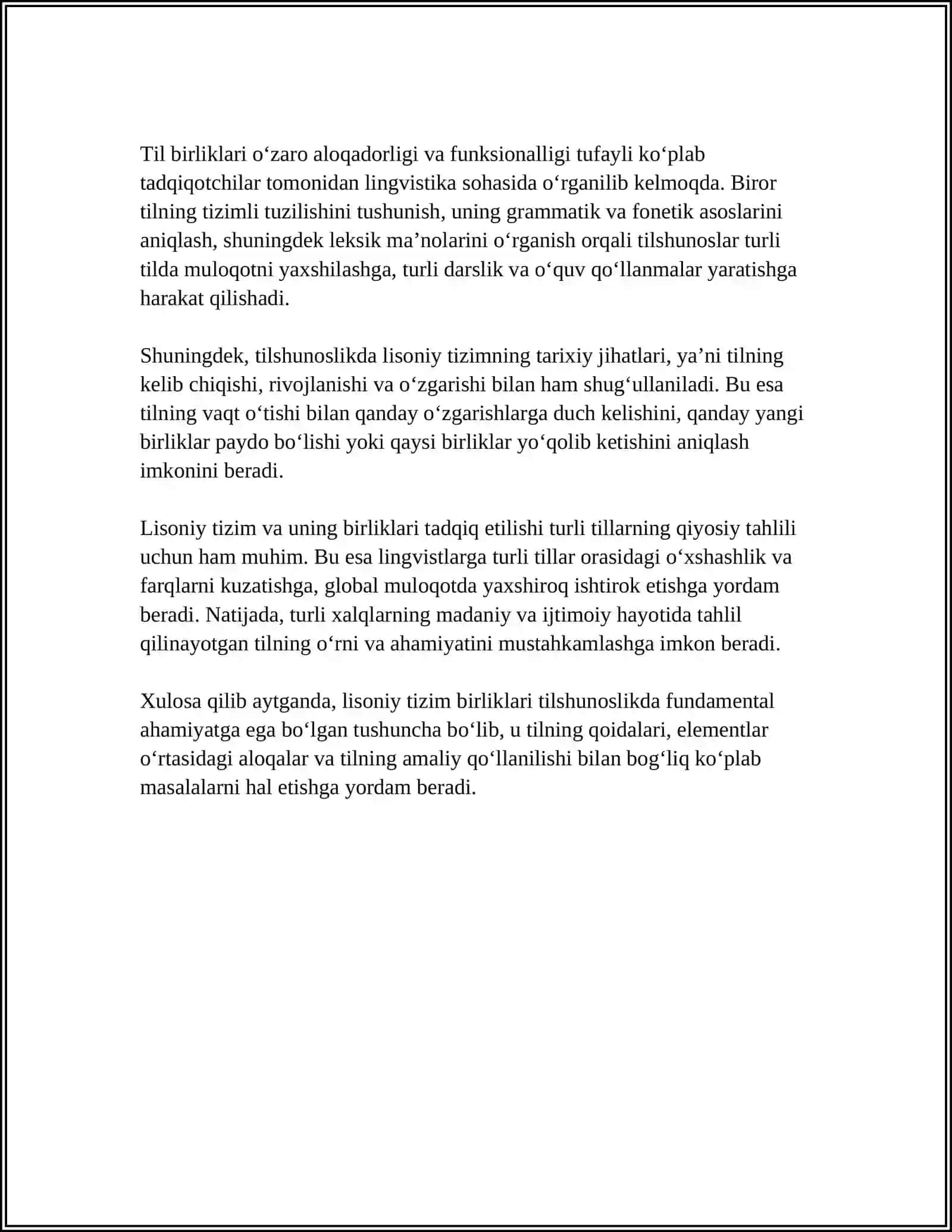 LISONIY TIZIM BIRLIKLARI 4