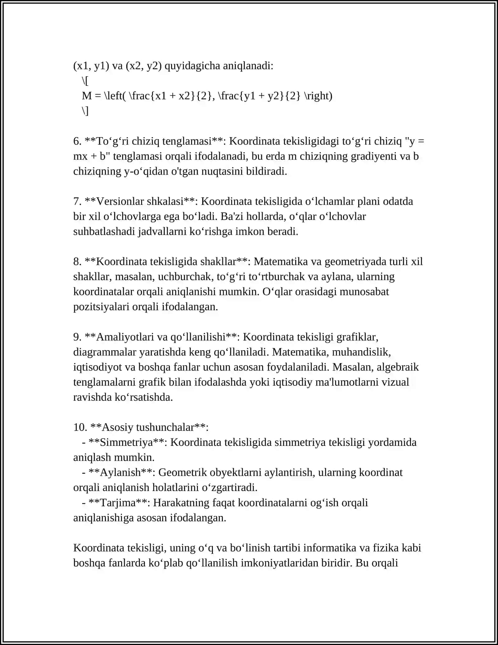 BOSHLANGʻICH SINFLARDA KOORDINATA BURCHAGI.SIMMETRIYA 4