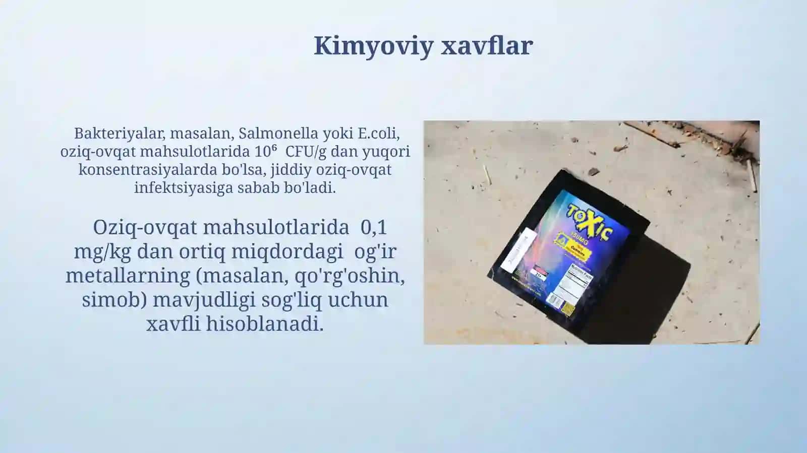 Oziq-ovqat mahsotlari havfsizligi haqida 4