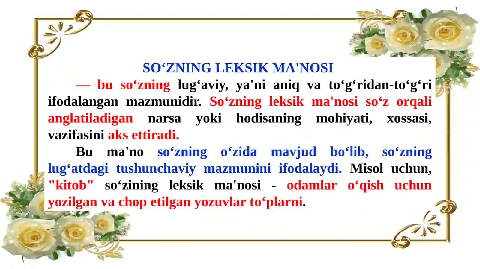 SO‘Z TURKUMLARINI O‘QITISH METODIKASI 4