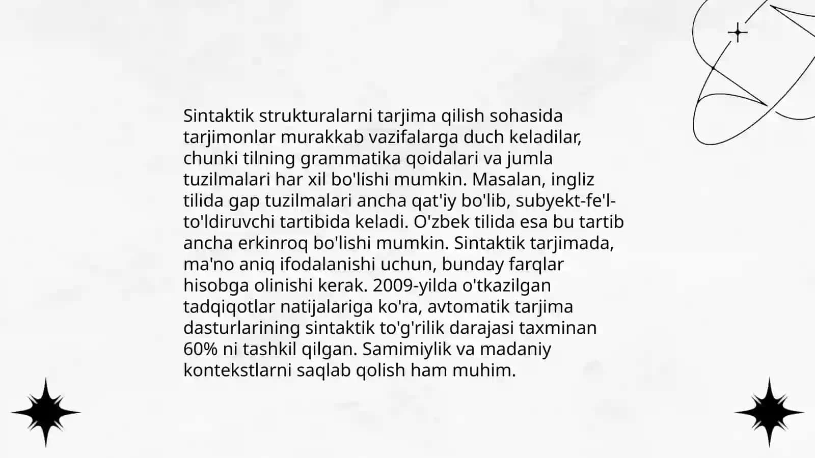Mashina tarjimasi lingvistik muammolar 4