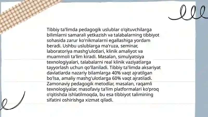 Tibbiyotda pedagogik bilimlarning o‘rni va ahamiyati 4