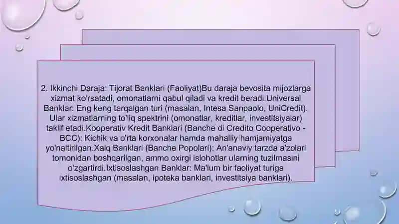 ITALIYA BANK TIZIMI 4