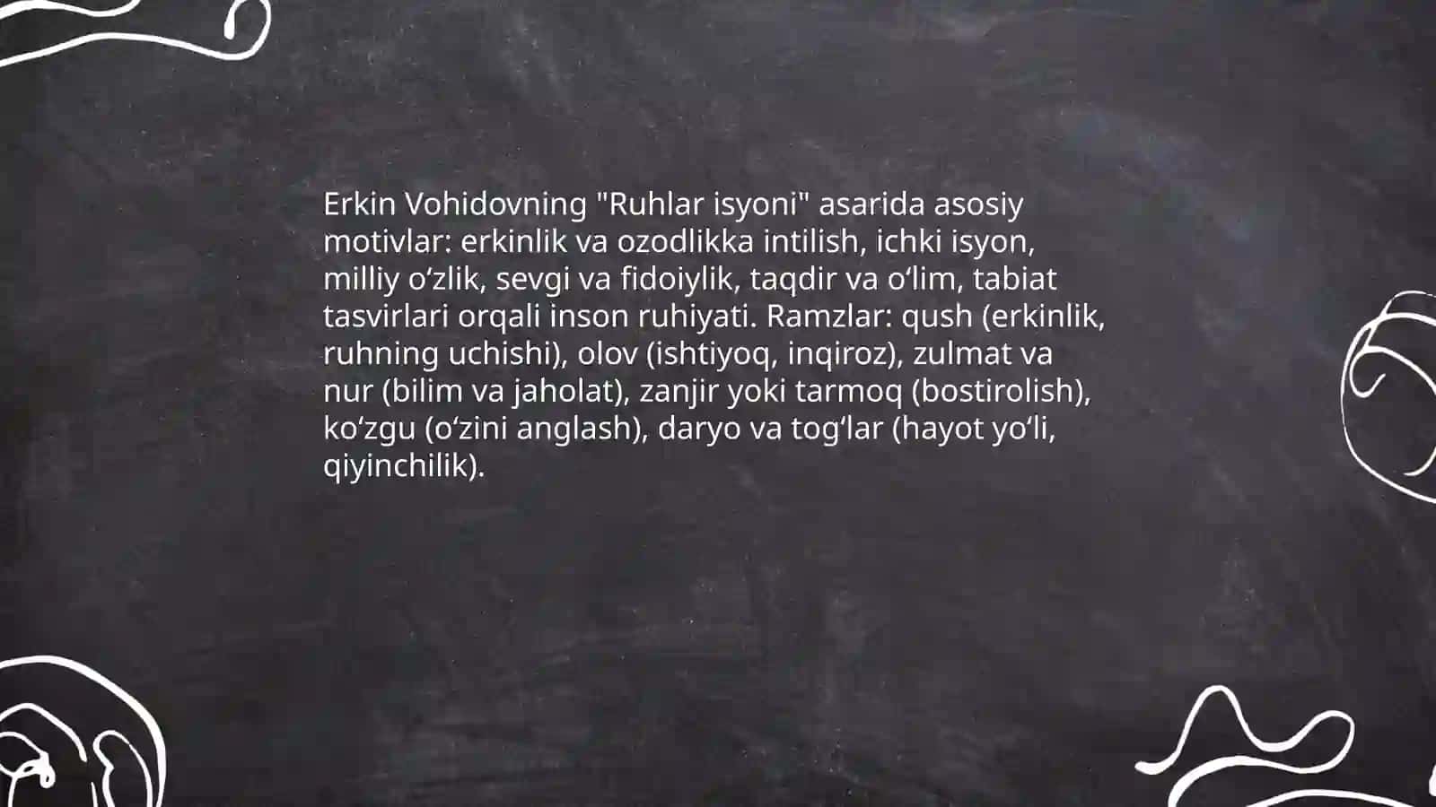 Erkin Vohidov Ruhlar isyoni 11- sinf darsligi 4