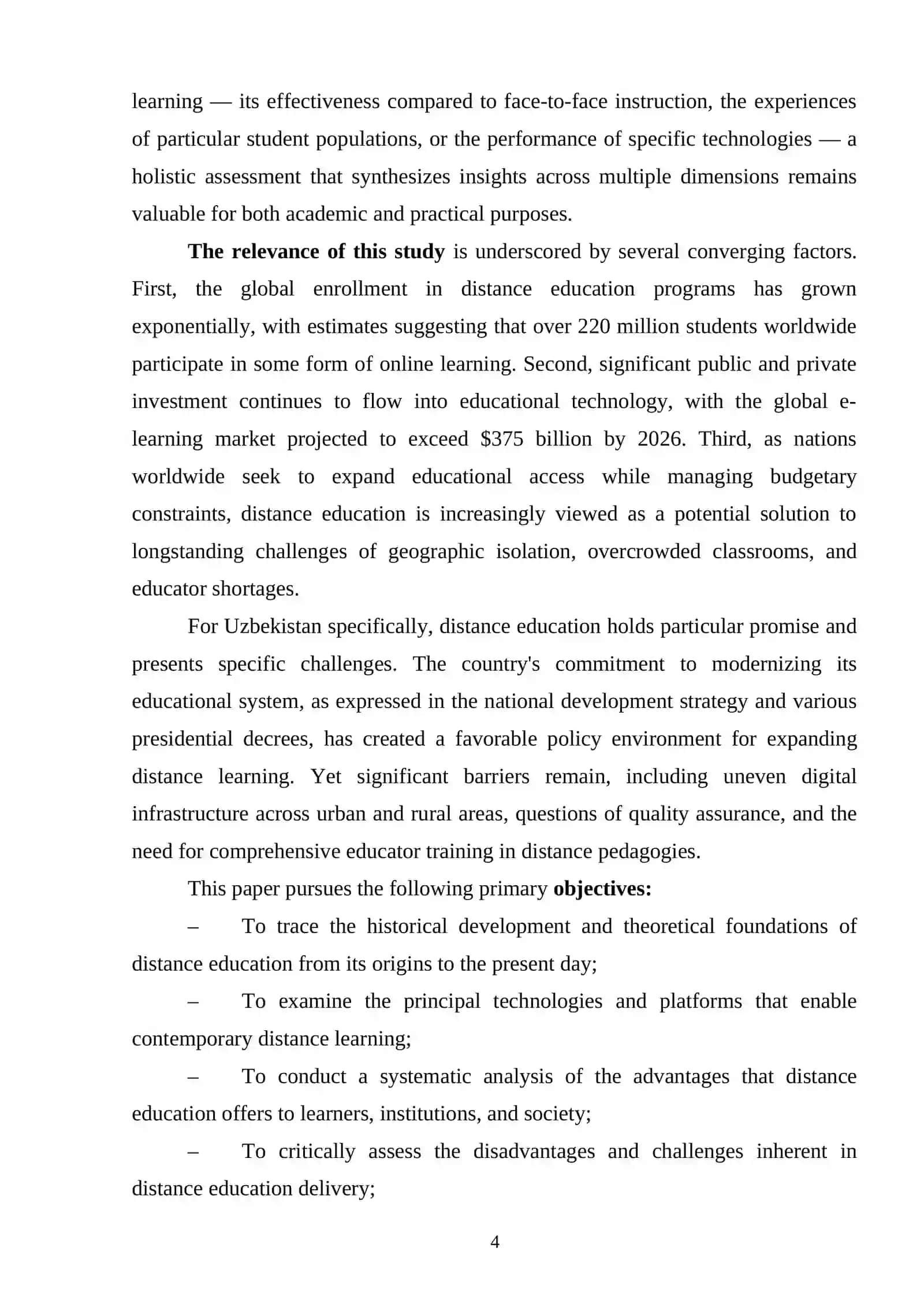 ADVANTAGES AND DISADVANTAGES OF DISTANCE EDUCATION 4