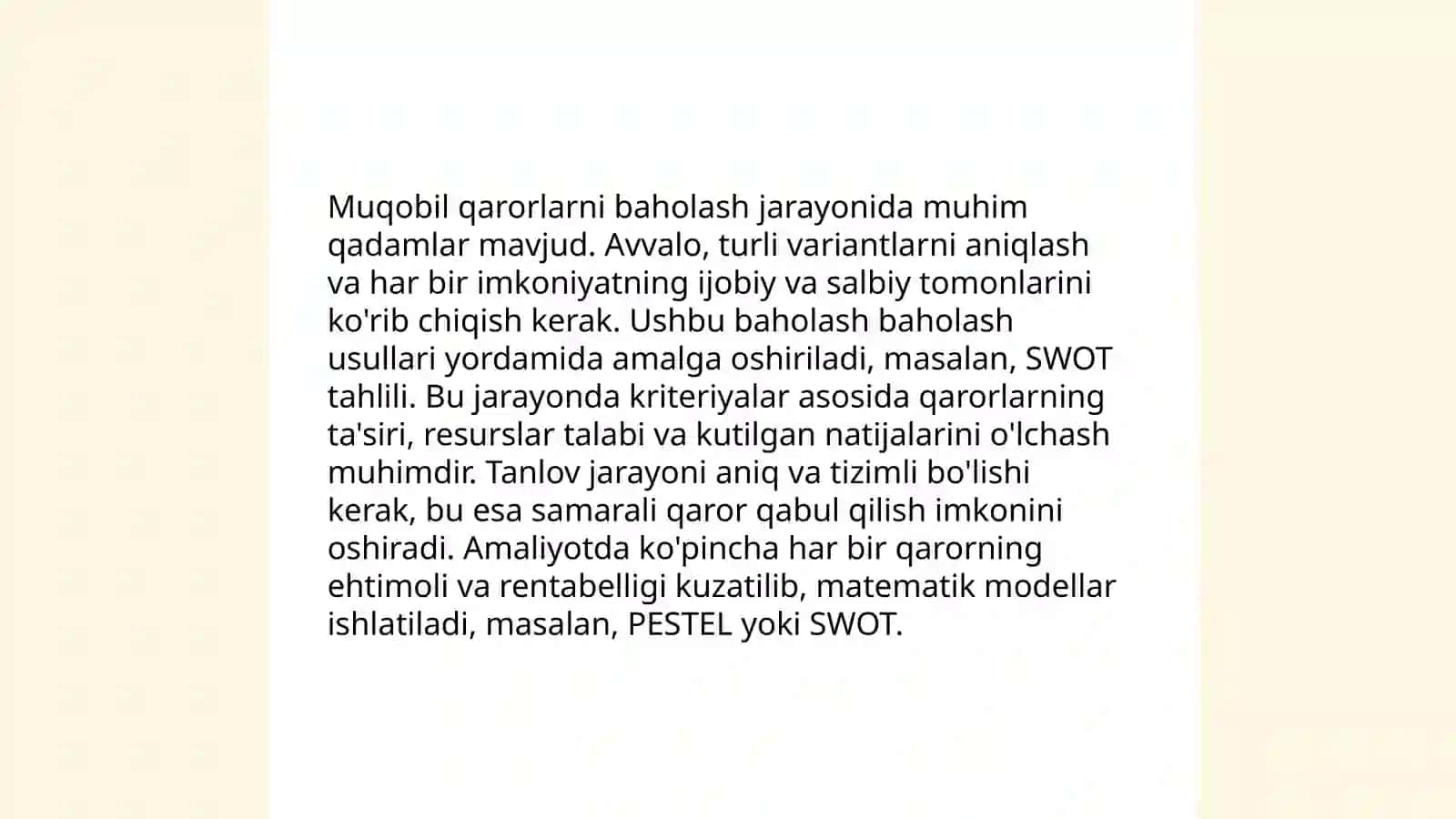 Boshqaruvda qaror qabul qilish 4