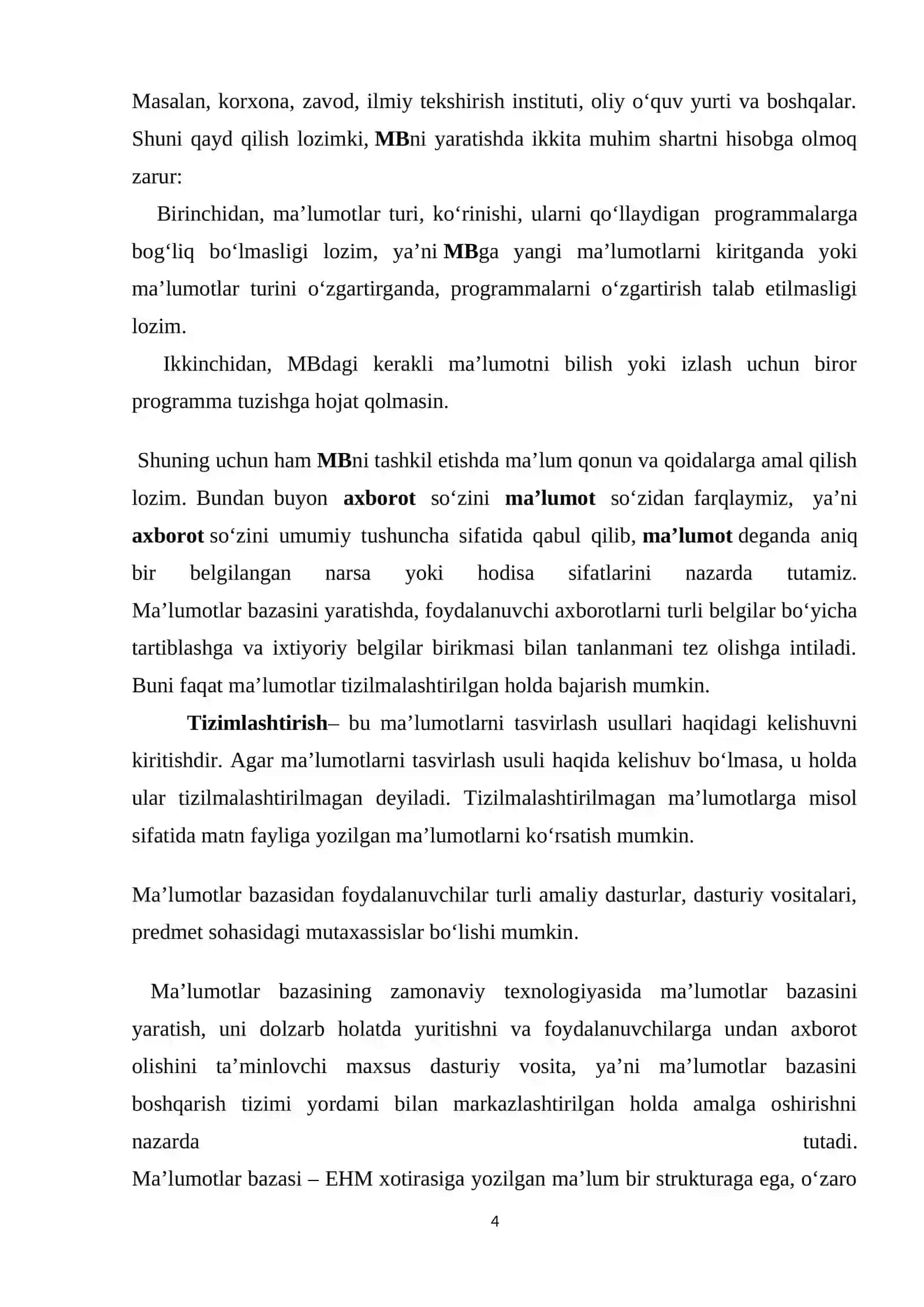 Fakultet ma'lumotlar ba'zasini loyihalash 4