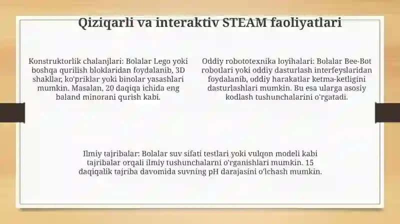 STEAM ta'limining afzalliklari 4