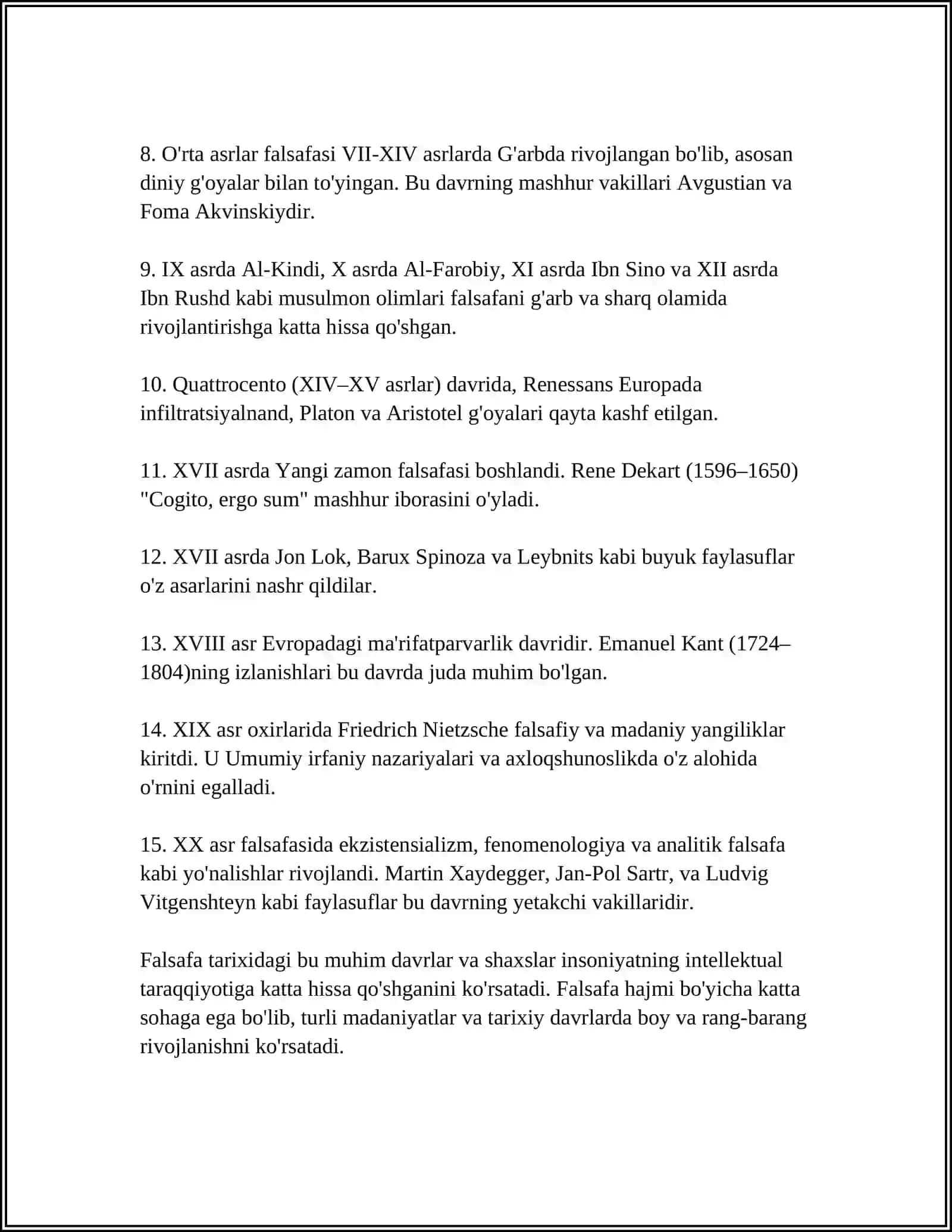 FALSAFA TURMUSH TARZI VA DUNYONI ANGLASH USULI 4