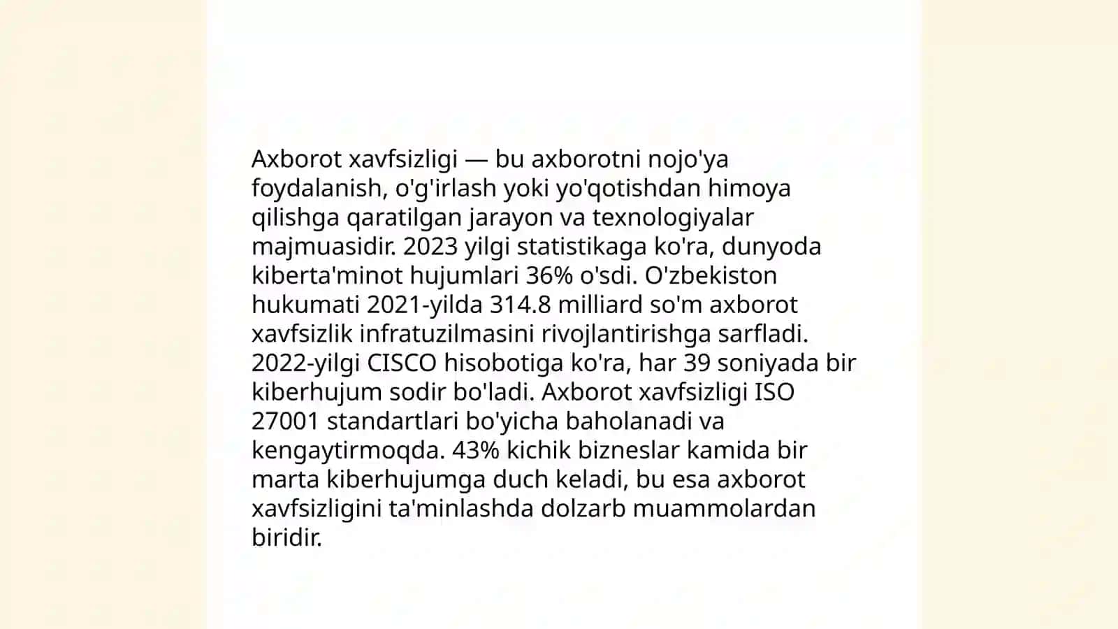 Ma'lumot va axborot hujjatlari 4