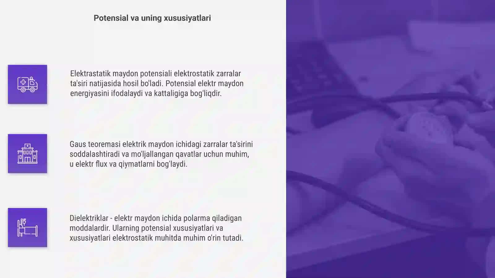 Elektrastatik maydon potensiali 4