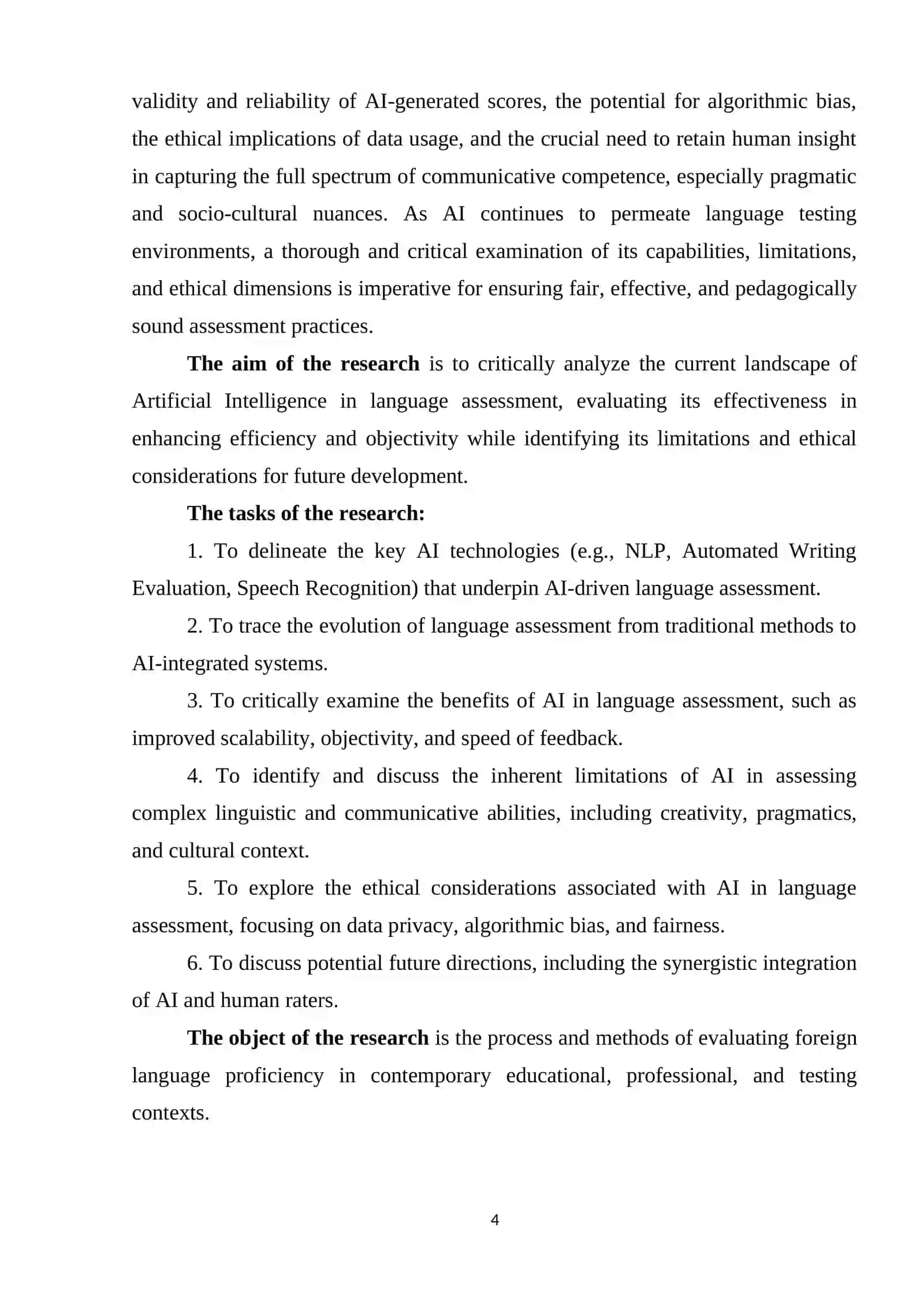 USING ARTIFICIAL INTELLIGENCE IN LANGUAGE ASSESSMENT 4