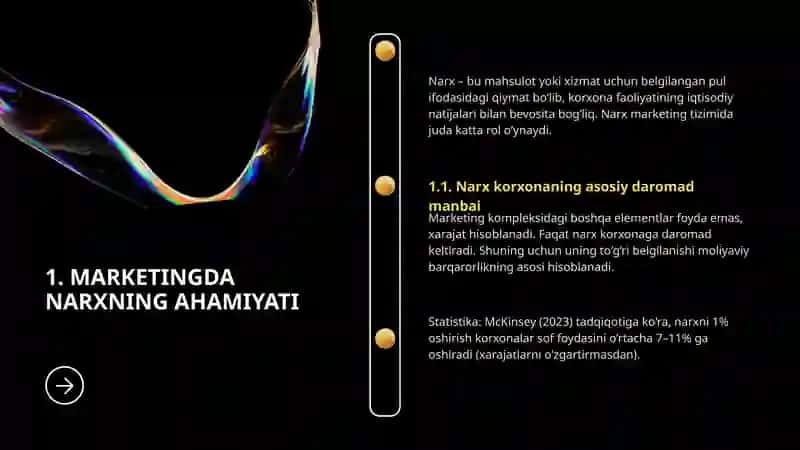 Narx bo'yicha strategik qarorlar 4