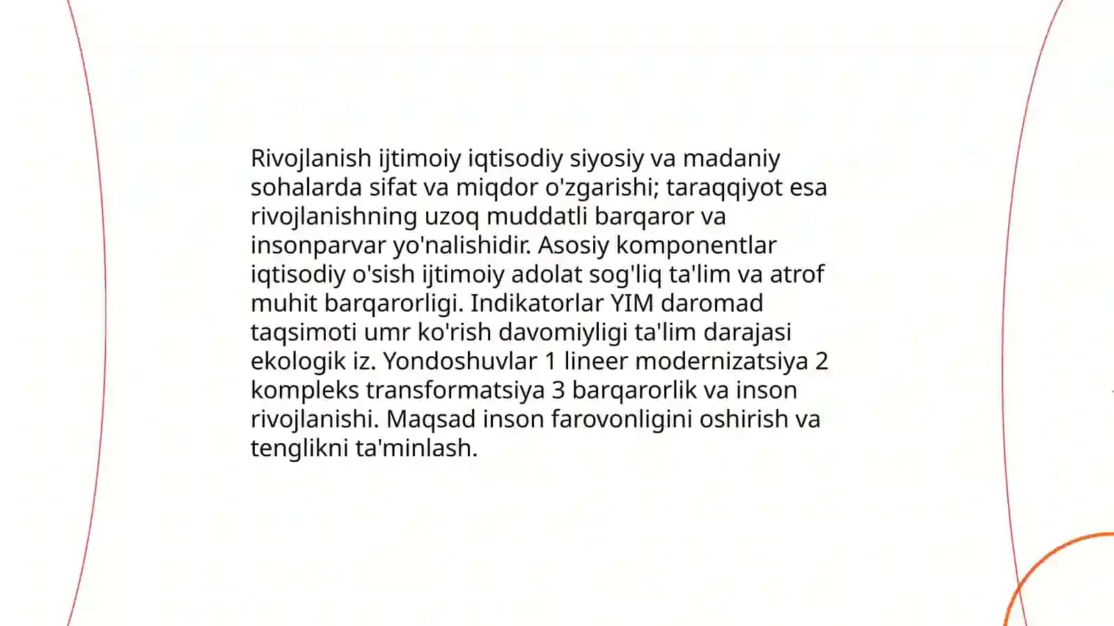 Rivojlanish falsafasi 4