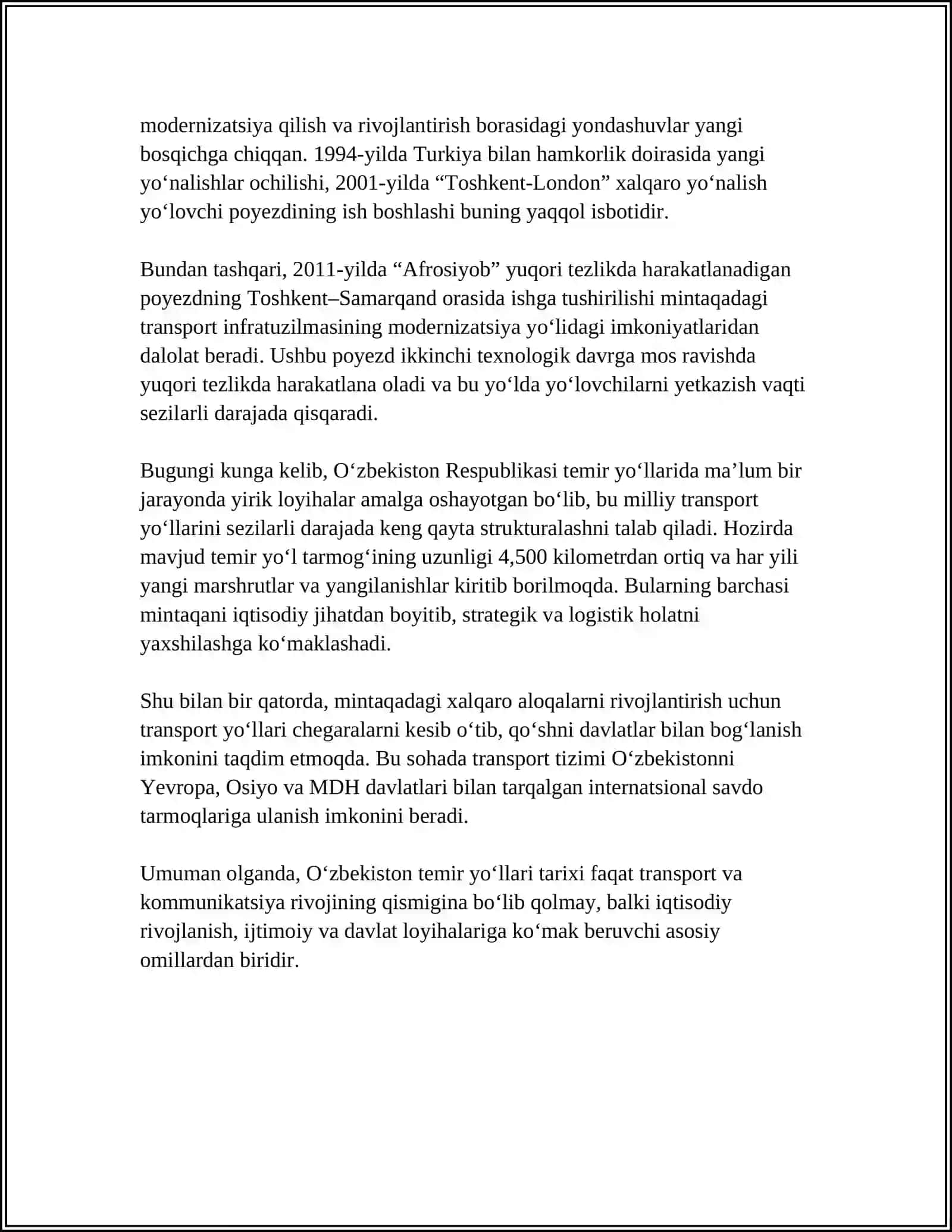 TEMIR JOL UZILLERI HAQQINDA TUSINIK 4