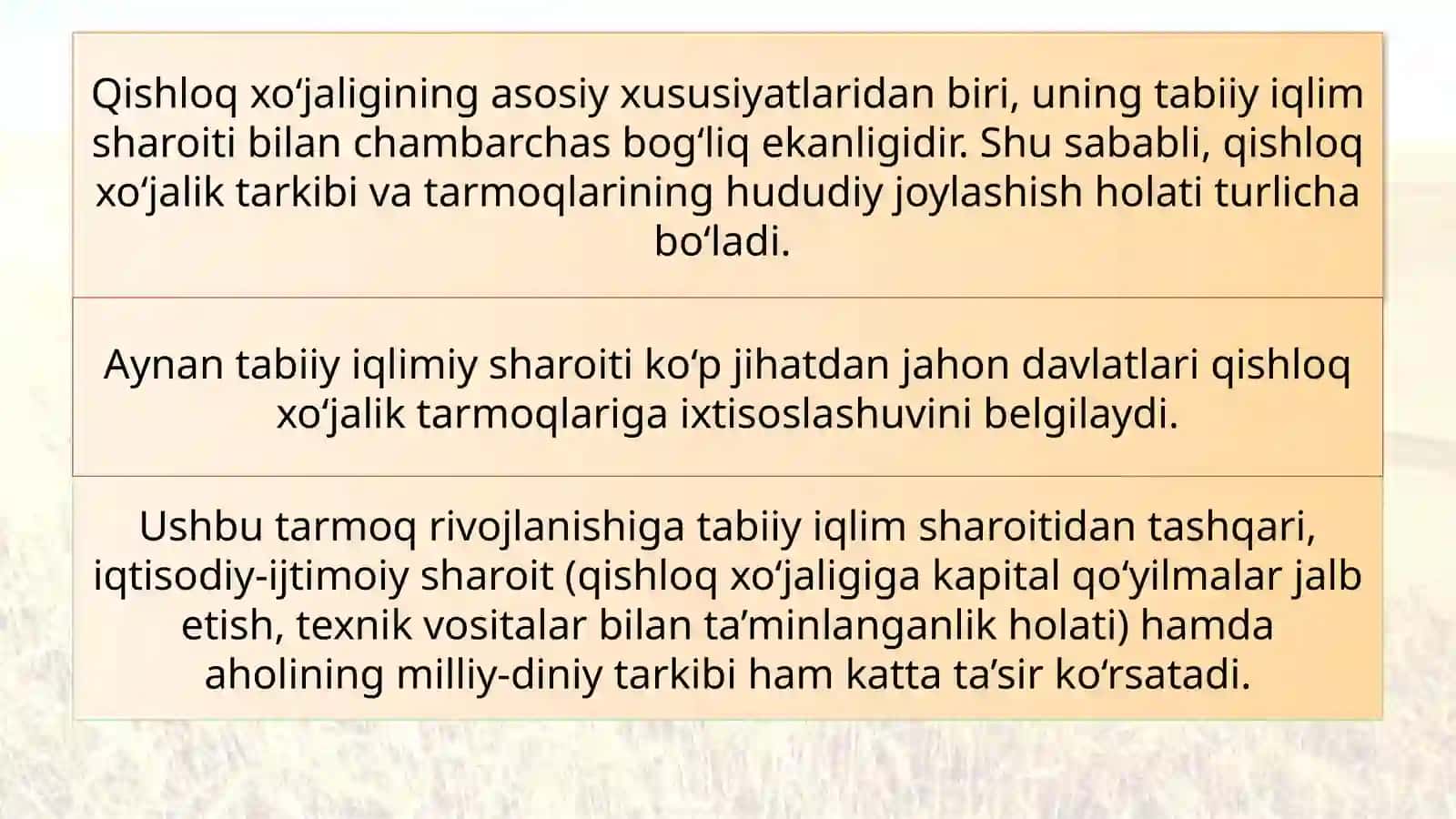 Jahon dehqonchiligi geografiyasi 4