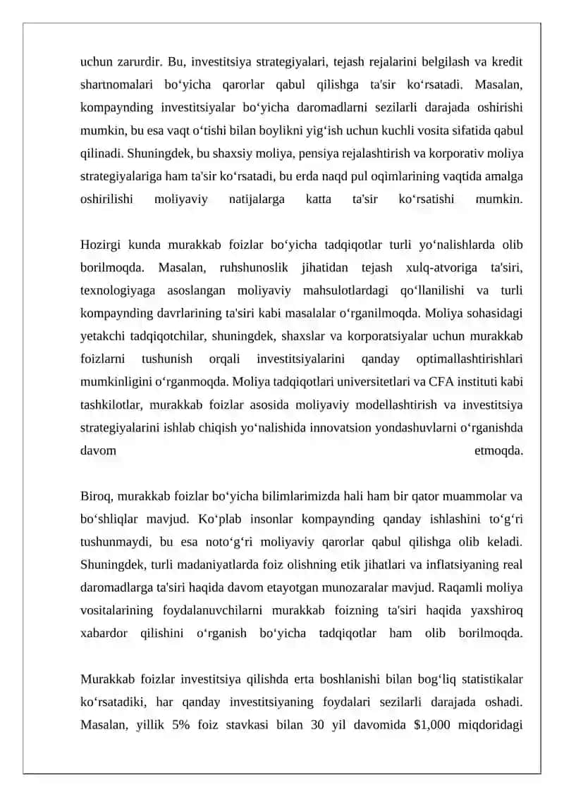 Murakkab foizlarining murakkab stavkalari 4