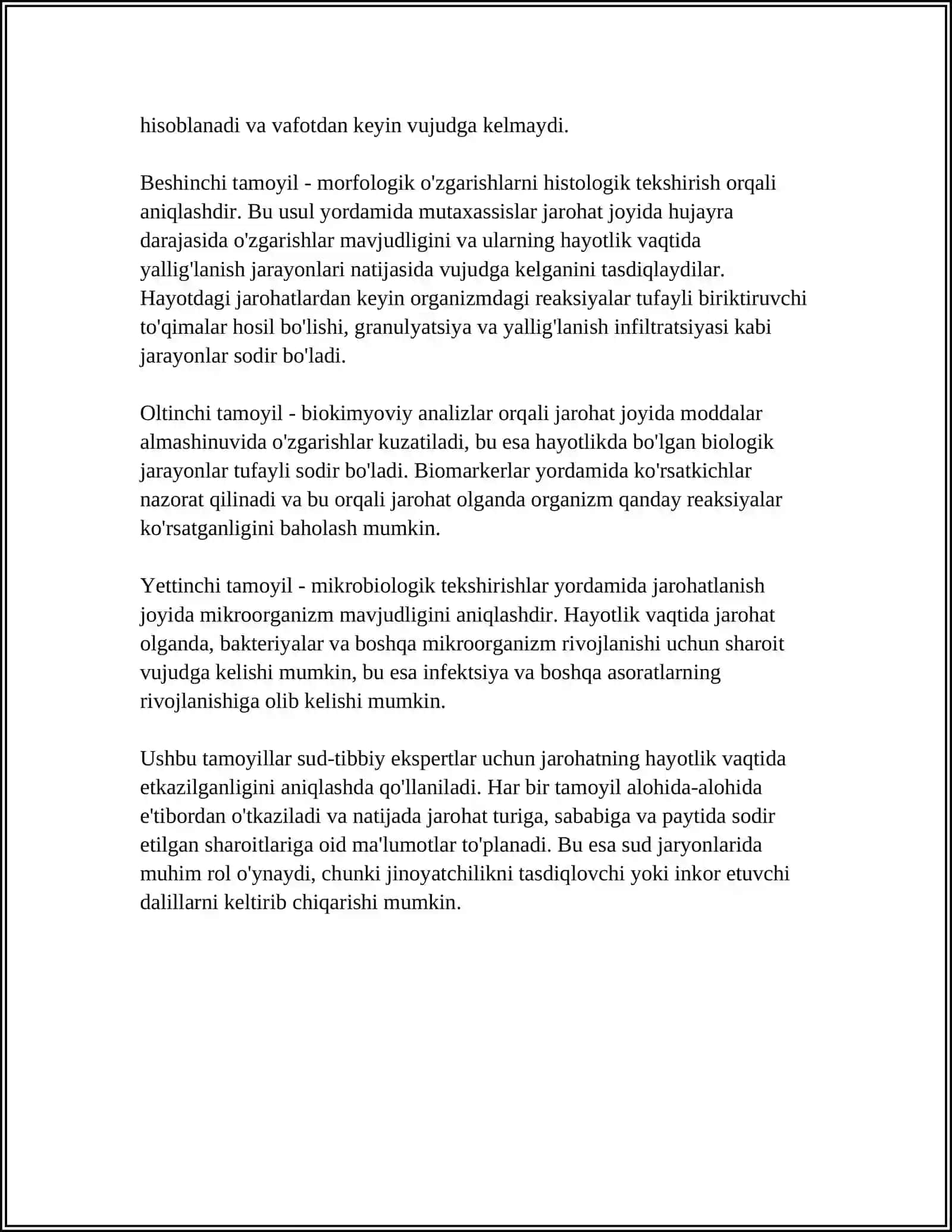 JAROHATNING HAYOTLIK VAQTIDA ETKAZILGANLIGINI ANIQLASH 4
