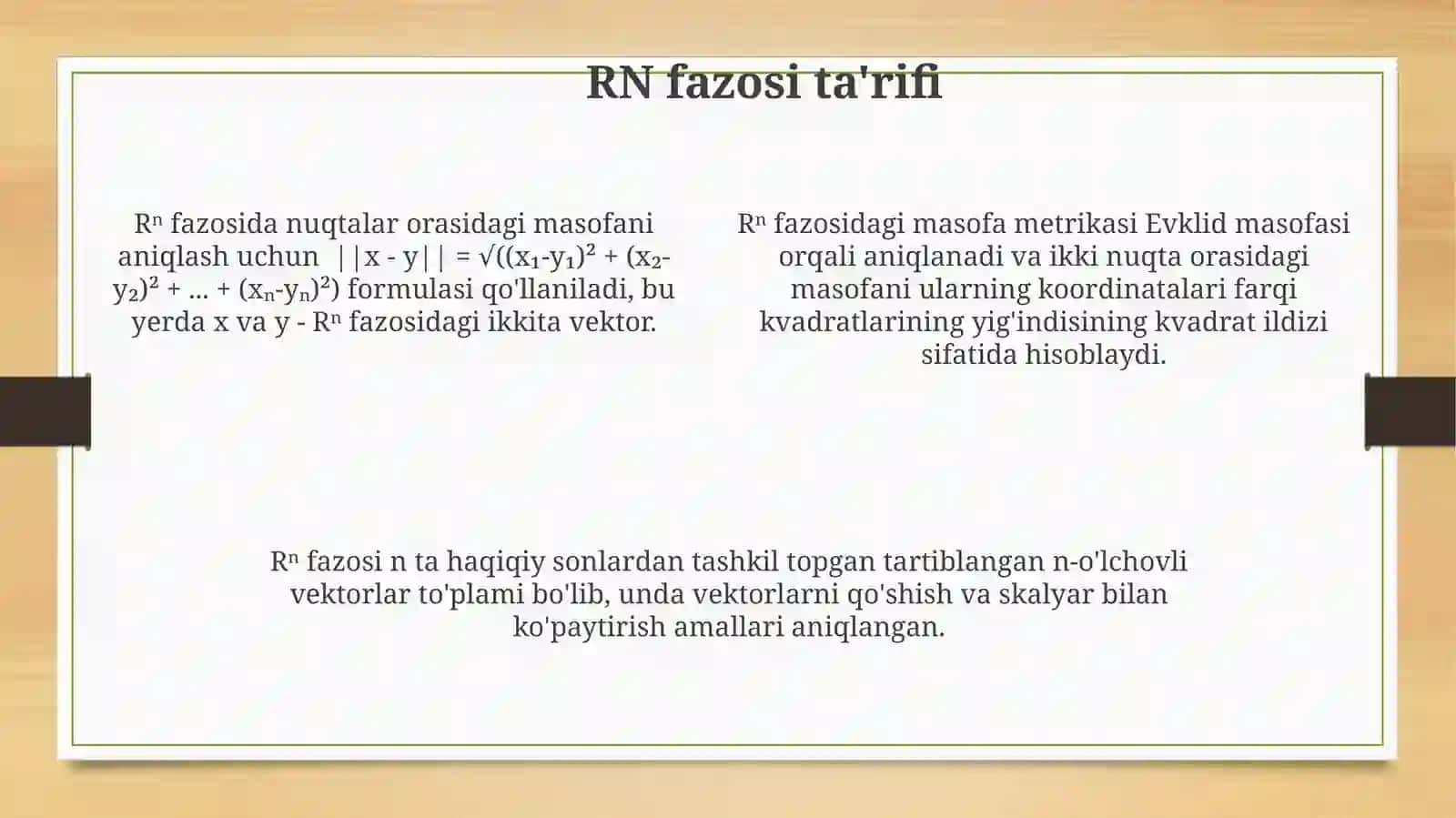 RN fazosi va uning muhim elementlari 4