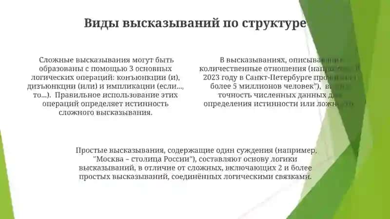 Высказывания: Определение и Примеры 4