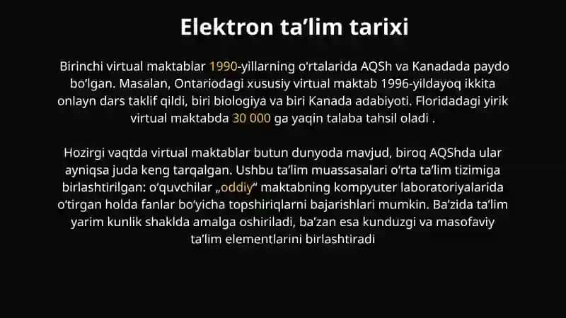 elektron ta'limni rivojlantirish 4